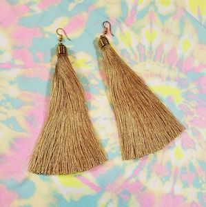 Long Tassel Drop Earrings